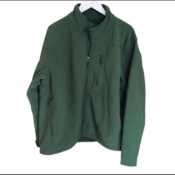 NEW KIRKLAND Signature Fleece Lined Soft Shell Jacket With Pockets Green Sz XXL - Picture 3 of 8